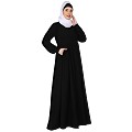 Umbrella cut abaya- Black